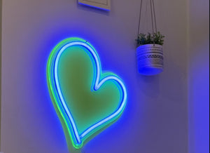 Heart neon sign